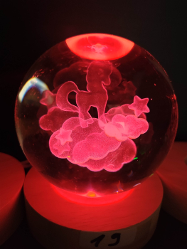 Hologram ball - Unicorn - with color change